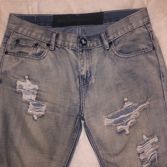 ONE TEASPOON RIPPED BOYFRIEND JEANS - Picture 3 of 6